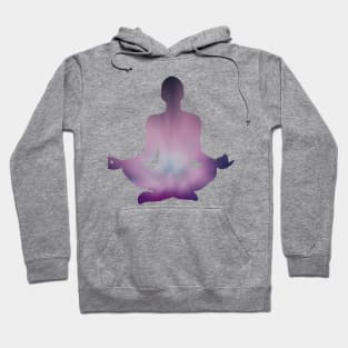 Space Meditating in Lotus Position Hoodie